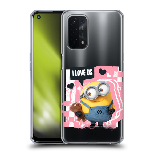 Minions Rise of Gru(2021) Valentines 2021 Bob Loves Bear Soft Gel Case for OPPO A54 5G
