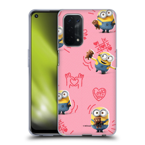 Minions Rise of Gru(2021) Valentines 2021 Bob Pattern Soft Gel Case for OPPO A54 5G