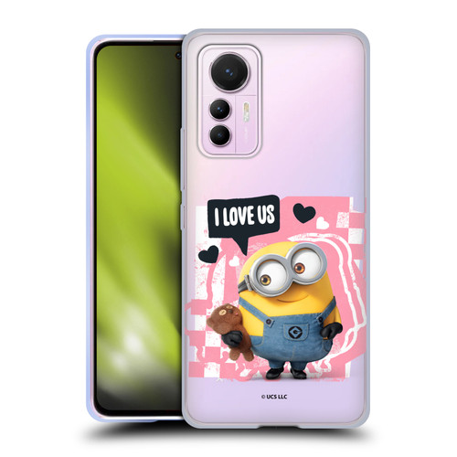 Minions Rise of Gru(2021) Valentines 2021 Bob Loves Bear Soft Gel Case for Xiaomi 12 Lite
