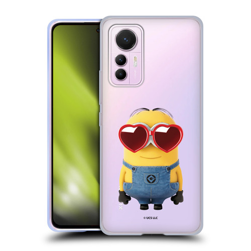 Minions Rise of Gru(2021) Valentines 2021 Heart Glasses Soft Gel Case for Xiaomi 12 Lite