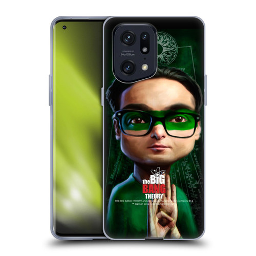 The Big Bang Theory Caricature Leonard Hofstadter Soft Gel Case for OPPO Find X5 Pro