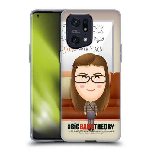 The Big Bang Theory Character Art Amy Soft Gel Case for OPPO Find X5 Pro