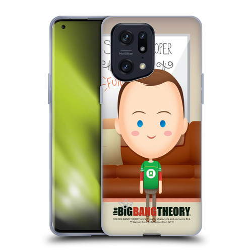 The Big Bang Theory Character Art Sheldon Soft Gel Case for OPPO Find X5 Pro