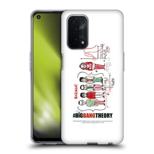 The Big Bang Theory Graphics Arts 2 Doodle Group Soft Gel Case for OPPO A54 5G