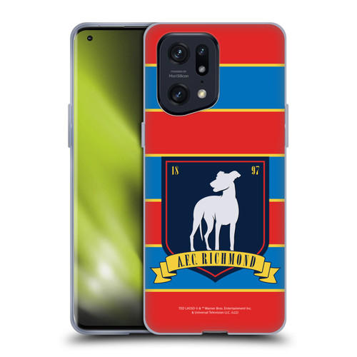 Ted Lasso Season 1 Graphics A.F.C Richmond Stripes Soft Gel Case for OPPO Find X5 Pro