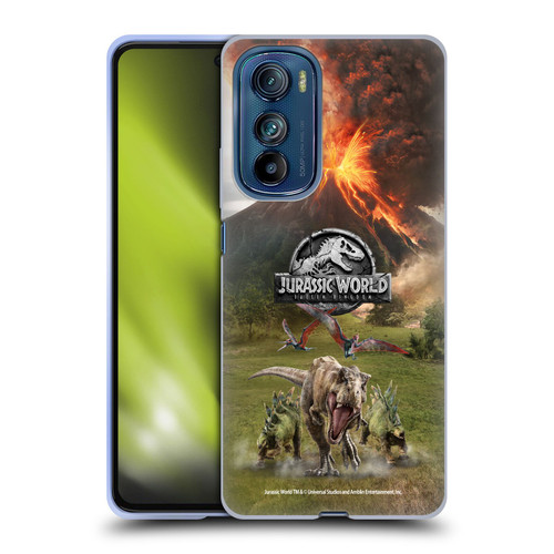 Jurassic World Fallen Kingdom Key Art Dinosaurs Escape Soft Gel Case for Motorola Edge 30