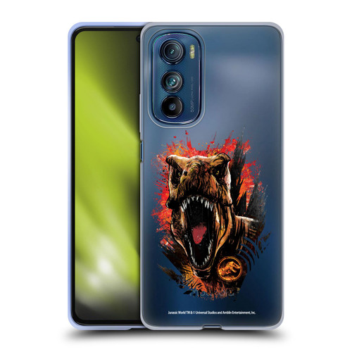 Jurassic World Fallen Kingdom Key Art T-Rex Art Soft Gel Case for Motorola Edge 30