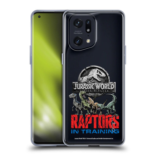 Jurassic World Fallen Kingdom Key Art Raptors In Training Soft Gel Case for OPPO Find X5 Pro