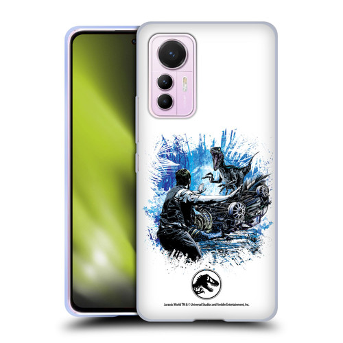 Jurassic World Fallen Kingdom Key Art Blue & Owen Distressed Look Soft Gel Case for Xiaomi 12 Lite