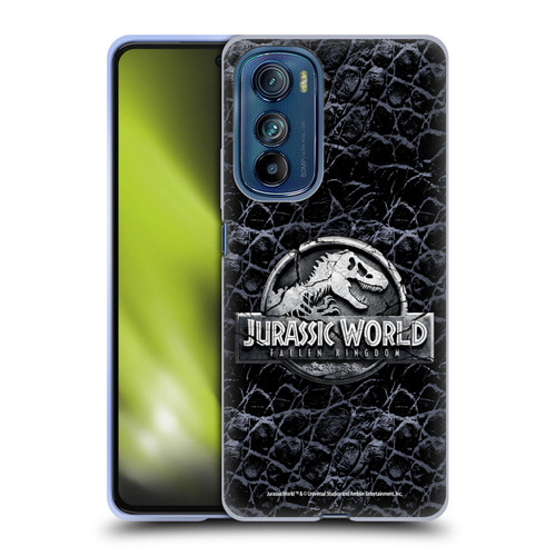 Jurassic World Fallen Kingdom Logo Dinosaur Scale Soft Gel Case for Motorola Edge 30