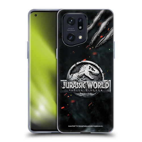 Jurassic World Fallen Kingdom Logo Dinosaur Claw Soft Gel Case for OPPO Find X5 Pro