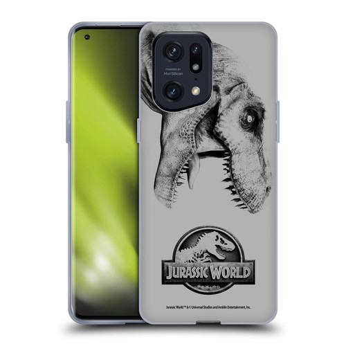 Jurassic World Fallen Kingdom Logo T-Rex Soft Gel Case for OPPO Find X5 Pro