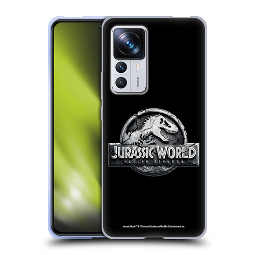 Jurassic World Fallen Kingdom Logo Plain Black Soft Gel Case for Xiaomi 12T Pro