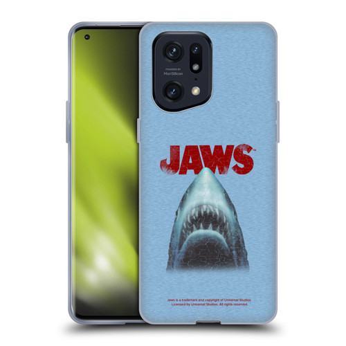 Jaws I Key Art Grunge Soft Gel Case for OPPO Find X5 Pro