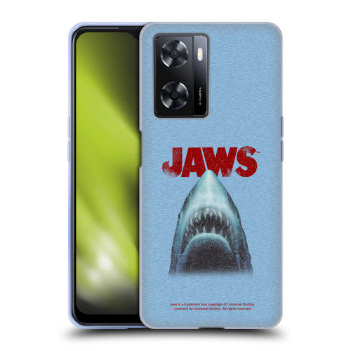 Jaws I Key Art Grunge Soft Gel Case for OPPO A57s