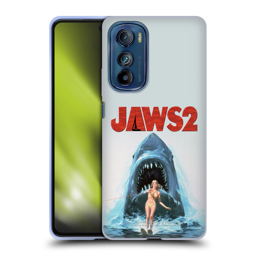 Jaws II Key Art Wakeboarding Poster Soft Gel Case for Motorola Edge 30