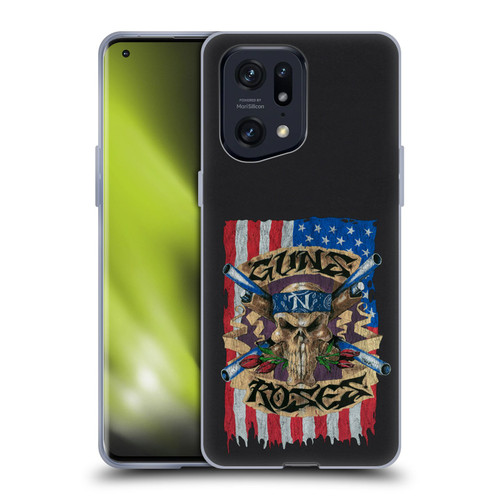 Guns N' Roses Band Art Flag Soft Gel Case for OPPO Find X5 Pro