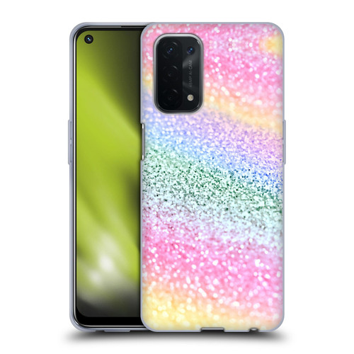 Monika Strigel Glitter Collection Unircorn Rainbow Soft Gel Case for OPPO A54 5G