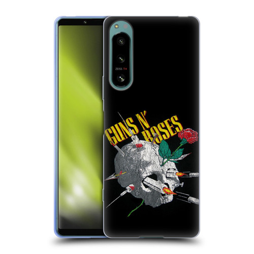 Guns N' Roses Band Art Needles Skull Vintage Soft Gel Case for Sony Xperia 5 IV