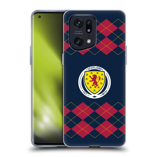 Scotland National Football Team Logo 2 Argyle Soft Gel Case for OPPO Find X5 Pro