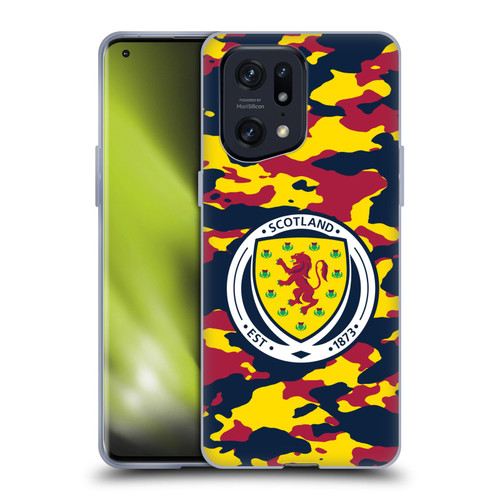 Scotland National Football Team Logo 2 Camouflage Soft Gel Case for OPPO Find X5 Pro