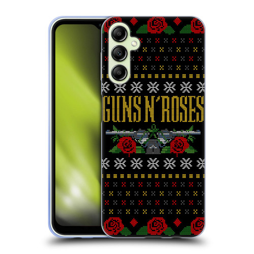 Guns N' Roses Christmas Text Logo Pistol Soft Gel Case for Samsung Galaxy A14 5G
