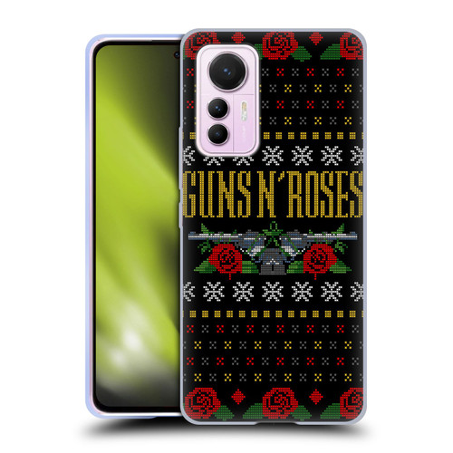 Guns N' Roses Christmas Text Logo Pistol Soft Gel Case for Xiaomi 12 Lite