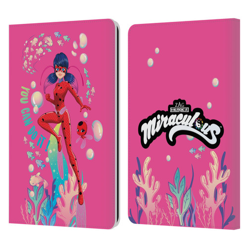Miraculous Tales of Ladybug & Cat Noir Aqua Ladybug You Can Do It Leather Book Wallet Case Cover For Amazon Kindle Paperwhite 1 / 2 / 3