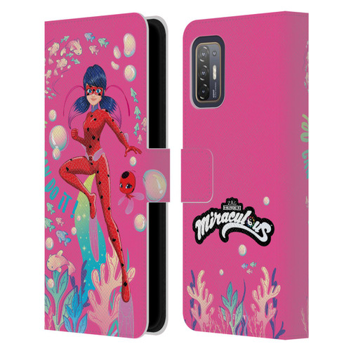 Miraculous Tales of Ladybug & Cat Noir Aqua Ladybug You Can Do It Leather Book Wallet Case Cover For HTC Desire 21 Pro 5G
