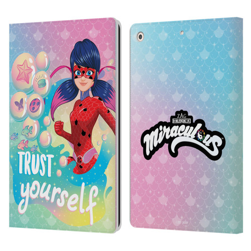 Miraculous Tales of Ladybug & Cat Noir Aqua Ladybug Trust Yourself Leather Book Wallet Case Cover For Apple iPad 10.2 2019/2020/2021