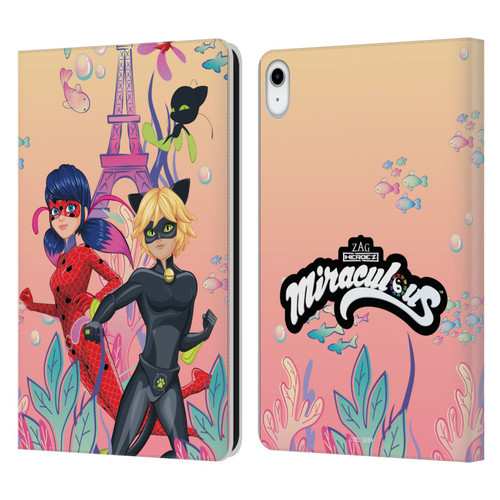 Miraculous Tales of Ladybug & Cat Noir Aqua Ladybug Aqua Power Leather Book Wallet Case Cover For Apple iPad 10.9 (2022)
