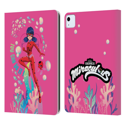 Miraculous Tales of Ladybug & Cat Noir Aqua Ladybug You Can Do It Leather Book Wallet Case Cover For Apple iPad Air 11 2020/2022/2024
