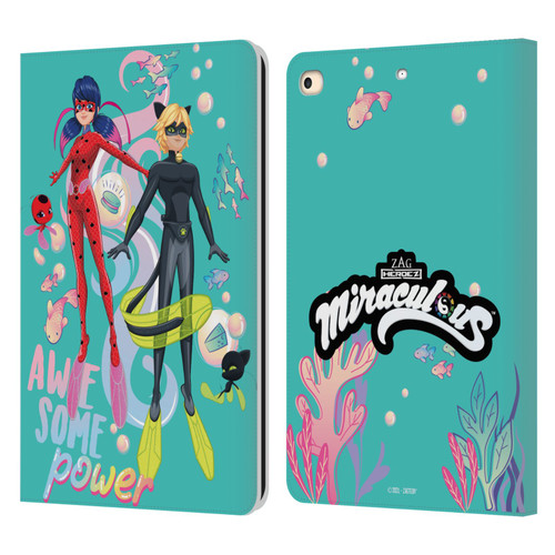 Miraculous Tales of Ladybug & Cat Noir Aqua Ladybug Awesome Power Leather Book Wallet Case Cover For Apple iPad 9.7 2017 / iPad 9.7 2018