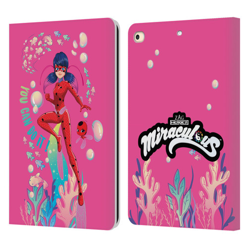 Miraculous Tales of Ladybug & Cat Noir Aqua Ladybug You Can Do It Leather Book Wallet Case Cover For Apple iPad 9.7 2017 / iPad 9.7 2018