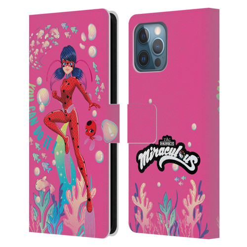 Miraculous Tales of Ladybug & Cat Noir Aqua Ladybug You Can Do It Leather Book Wallet Case Cover For Apple iPhone 12 Pro Max