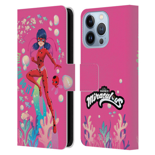 Miraculous Tales of Ladybug & Cat Noir Aqua Ladybug You Can Do It Leather Book Wallet Case Cover For Apple iPhone 13 Pro