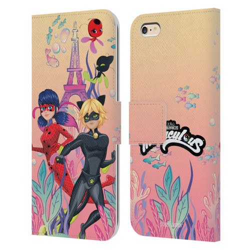 Miraculous Tales of Ladybug & Cat Noir Aqua Ladybug Aqua Power Leather Book Wallet Case Cover For Apple iPhone 6 Plus / iPhone 6s Plus
