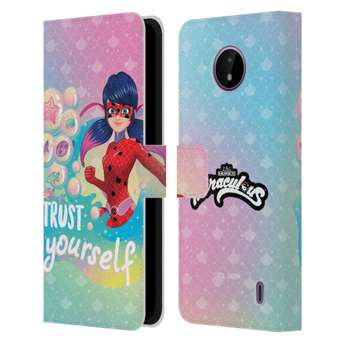 Miraculous Tales of Ladybug & Cat Noir Aqua Ladybug Trust Yourself Leather Book Wallet Case Cover For Nokia C10 / C20