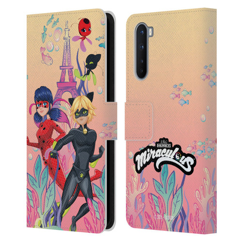 Miraculous Tales of Ladybug & Cat Noir Aqua Ladybug Aqua Power Leather Book Wallet Case Cover For OnePlus Nord 5G
