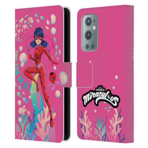 Miraculous Tales of Ladybug & Cat Noir Aqua Ladybug You Can Do It Leather Book Wallet Case Cover For OnePlus 9