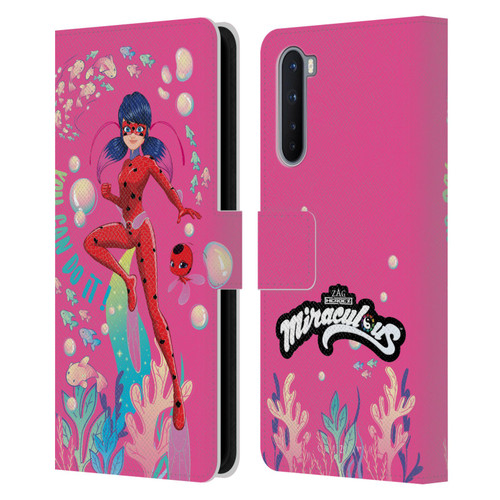 Miraculous Tales of Ladybug & Cat Noir Aqua Ladybug You Can Do It Leather Book Wallet Case Cover For OnePlus Nord 5G
