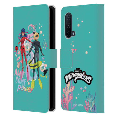 Miraculous Tales of Ladybug & Cat Noir Aqua Ladybug Awesome Power Leather Book Wallet Case Cover For OnePlus Nord CE 5G