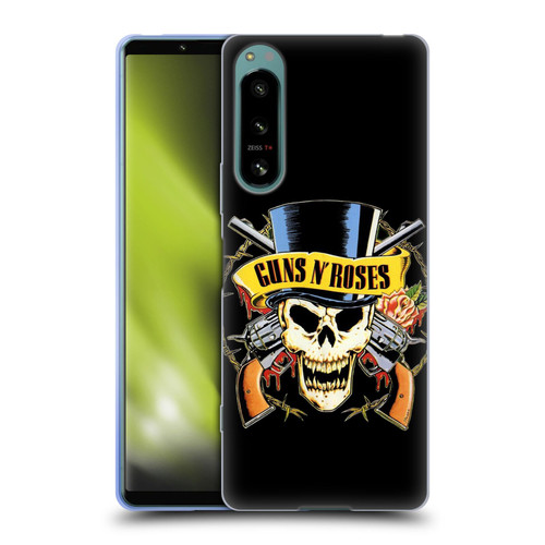 Guns N' Roses Key Art Top Hat Skull Soft Gel Case for Sony Xperia 5 IV