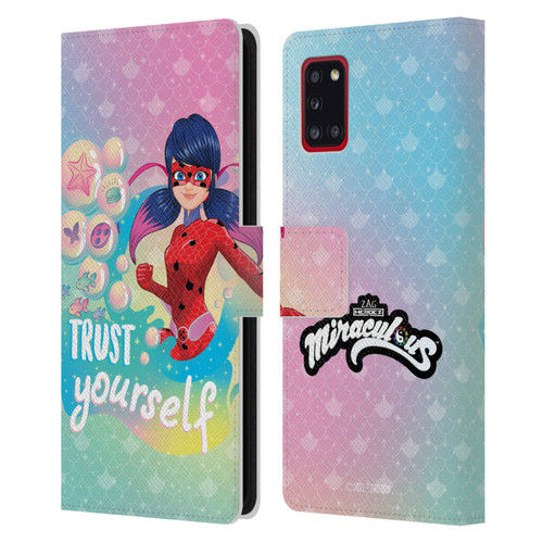 Miraculous Tales of Ladybug & Cat Noir Aqua Ladybug Trust Yourself Leather Book Wallet Case Cover For Samsung Galaxy A31 (2020)