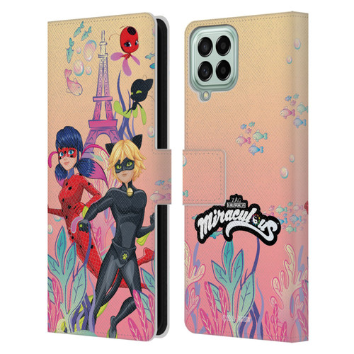 Miraculous Tales of Ladybug & Cat Noir Aqua Ladybug Aqua Power Leather Book Wallet Case Cover For Samsung Galaxy M53 (2022)