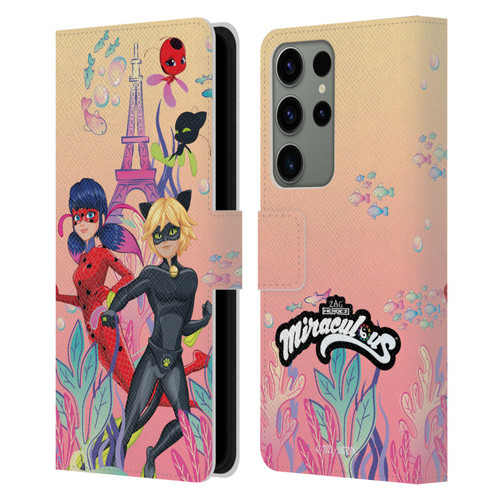 Miraculous Tales of Ladybug & Cat Noir Aqua Ladybug Aqua Power Leather Book Wallet Case Cover For Samsung Galaxy S23 Ultra 5G