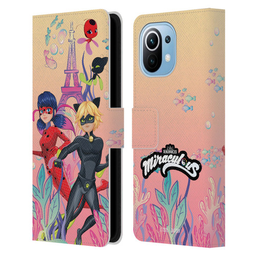 Miraculous Tales of Ladybug & Cat Noir Aqua Ladybug Aqua Power Leather Book Wallet Case Cover For Xiaomi Mi 11