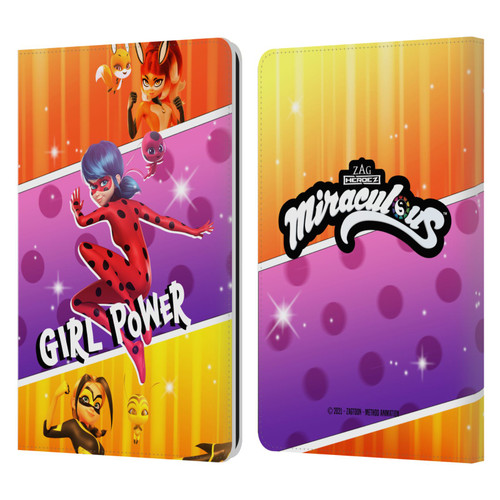 Miraculous Tales of Ladybug & Cat Noir Graphics Girl Power Leather Book Wallet Case Cover For Amazon Kindle Paperwhite 1 / 2 / 3