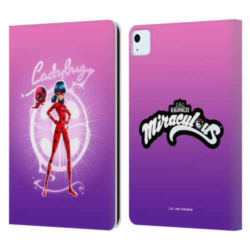 Miraculous Tales of Ladybug & Cat Noir Graphics Ladybug Leather Book Wallet Case Cover For Apple iPad Air 11 2020/2022/2024