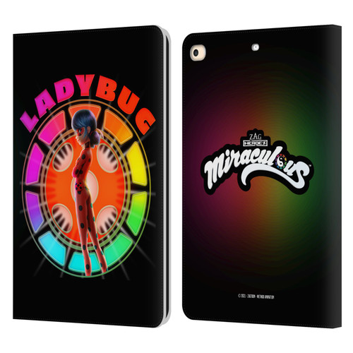 Miraculous Tales of Ladybug & Cat Noir Graphics Rainbow Leather Book Wallet Case Cover For Apple iPad 9.7 2017 / iPad 9.7 2018